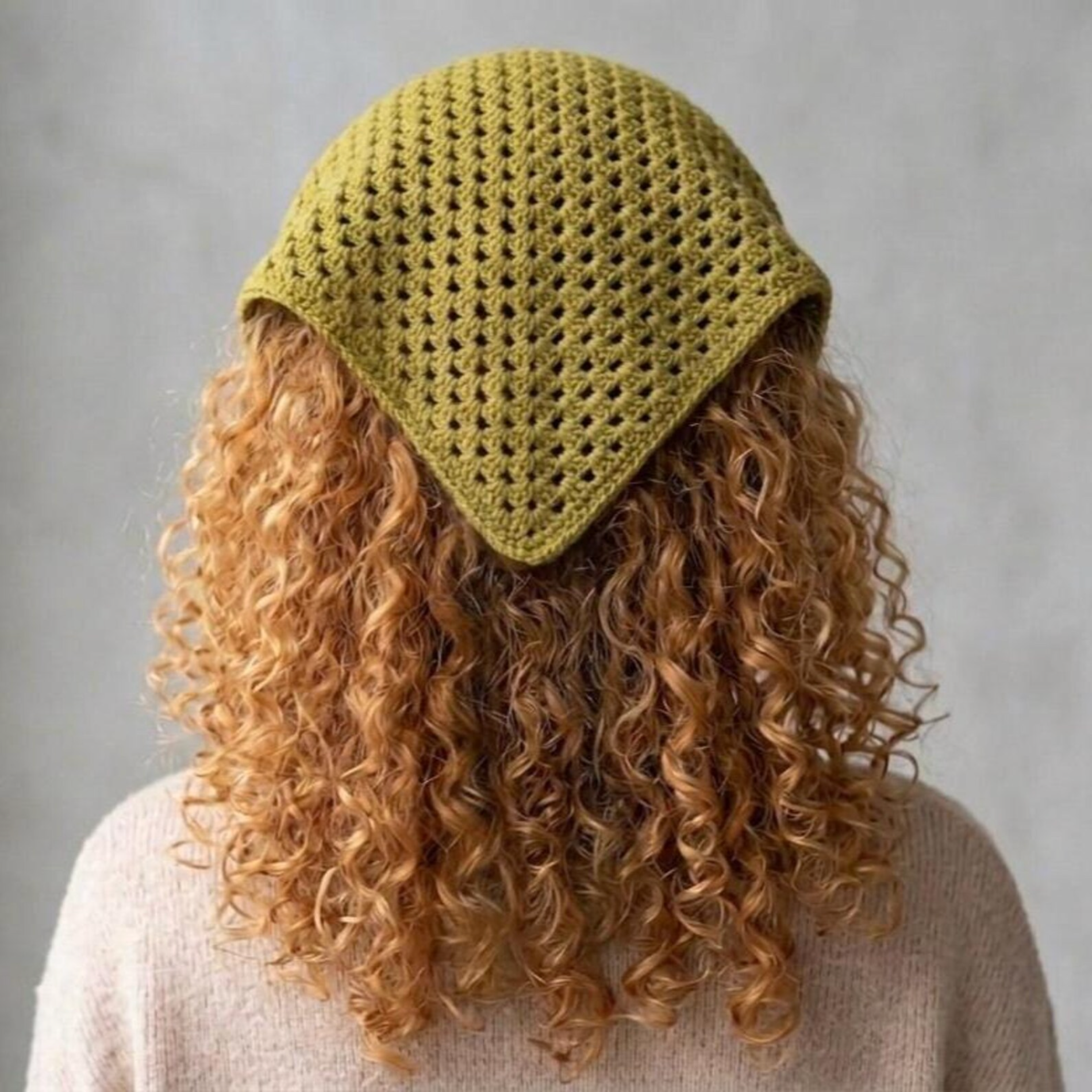 Crochet Bandana Pattern PDF , Granny Stitch Head Scarf, Boho Kerchief with Video Tutorial (Instant Download)