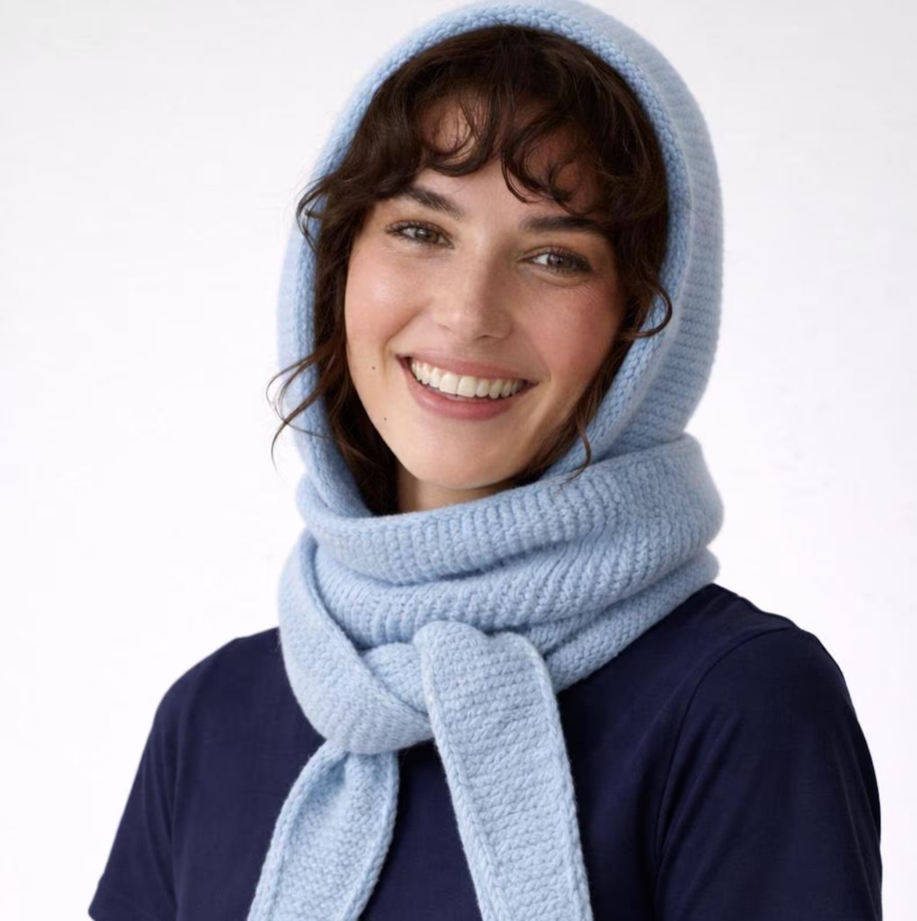 Sophie Hooded Scarf Knitting Pattern , Easy Beginner DIY (PDF Instant Download)
