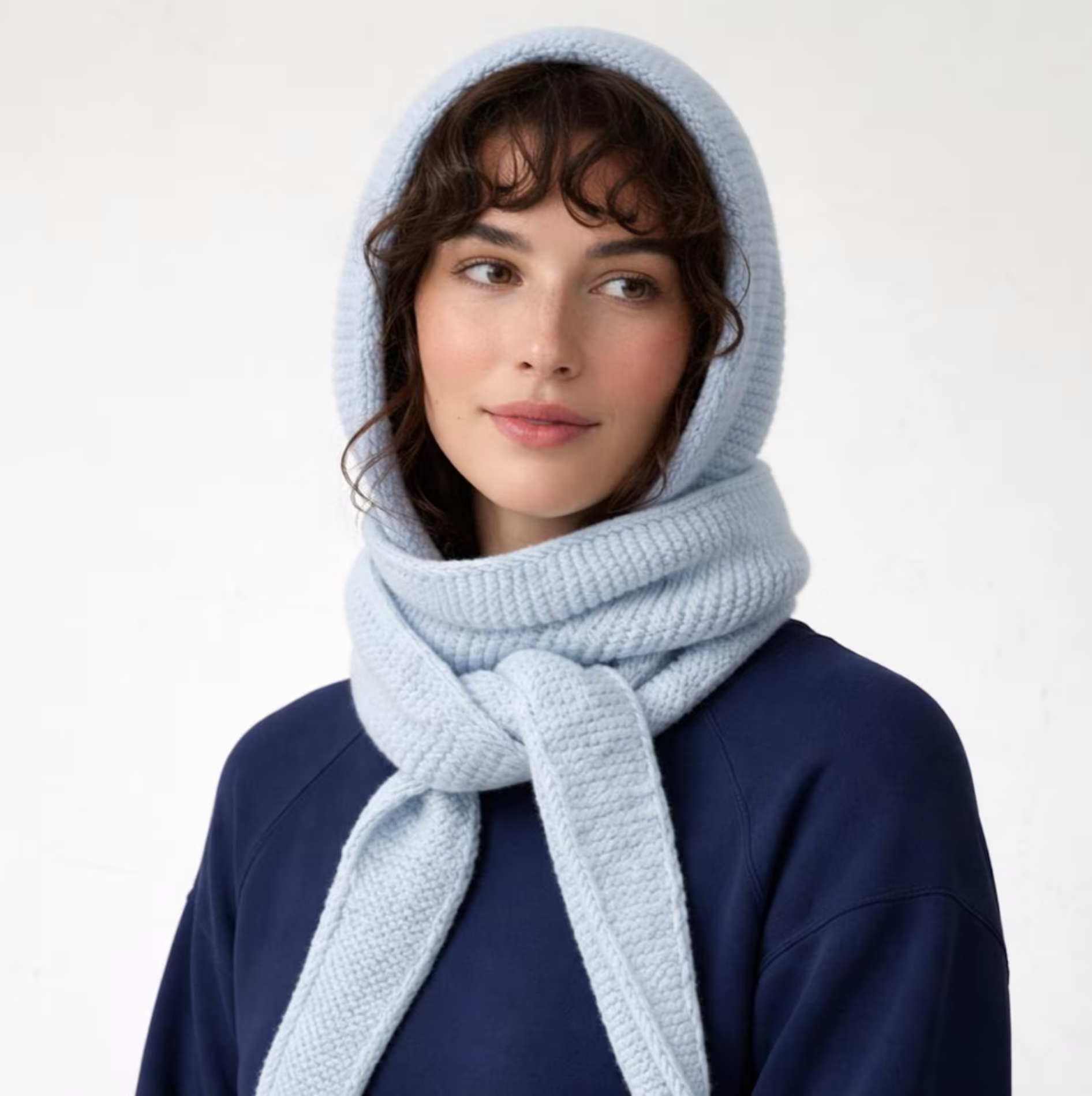 Sophie Hooded Scarf Knitting Pattern , Easy Beginner DIY (PDF Instant Download)
